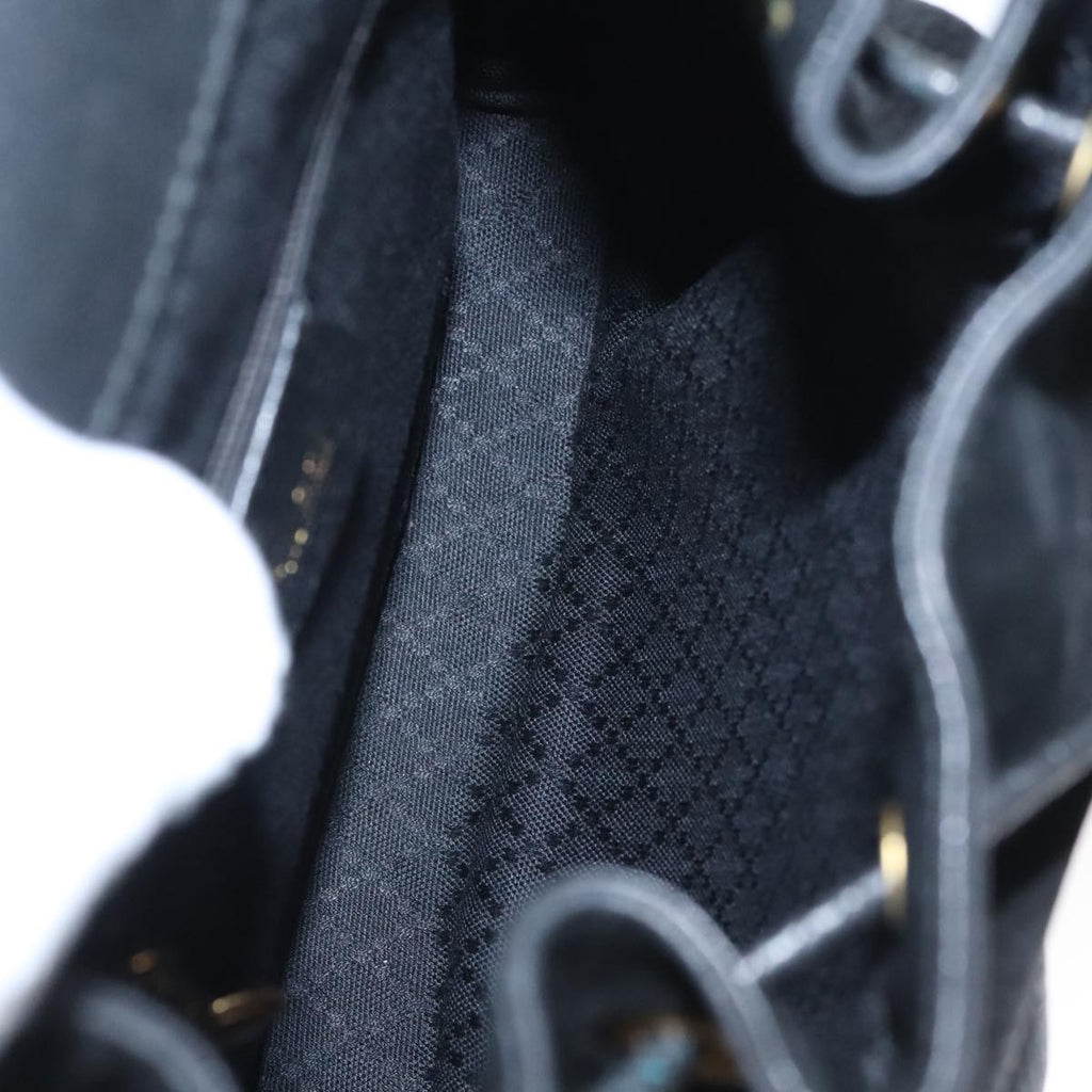 GUCCI Bamboo Backpack Suede Black Gold 003 1705 0030 ep6590