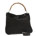 GUCCI Bamboo Hand Bag Nylon 2way Brown 001 2058 1577 ep6594