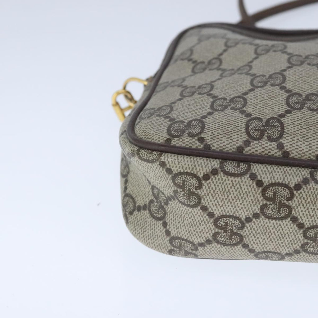 GUCCI GG Supreme Shoulder Bag PVC Leather Beige Gold 97 02 068 ep6599