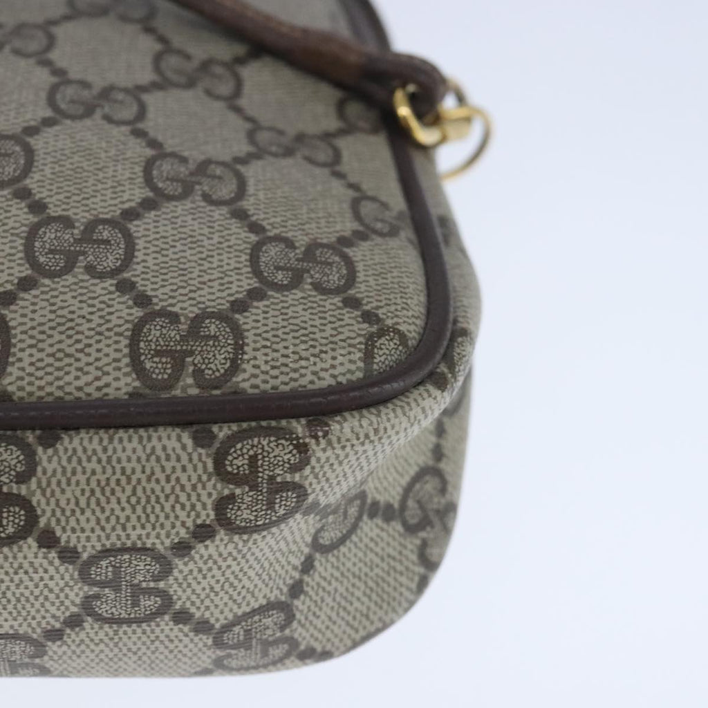 GUCCI GG Supreme Shoulder Bag PVC Leather Beige Gold 97 02 068 ep6599