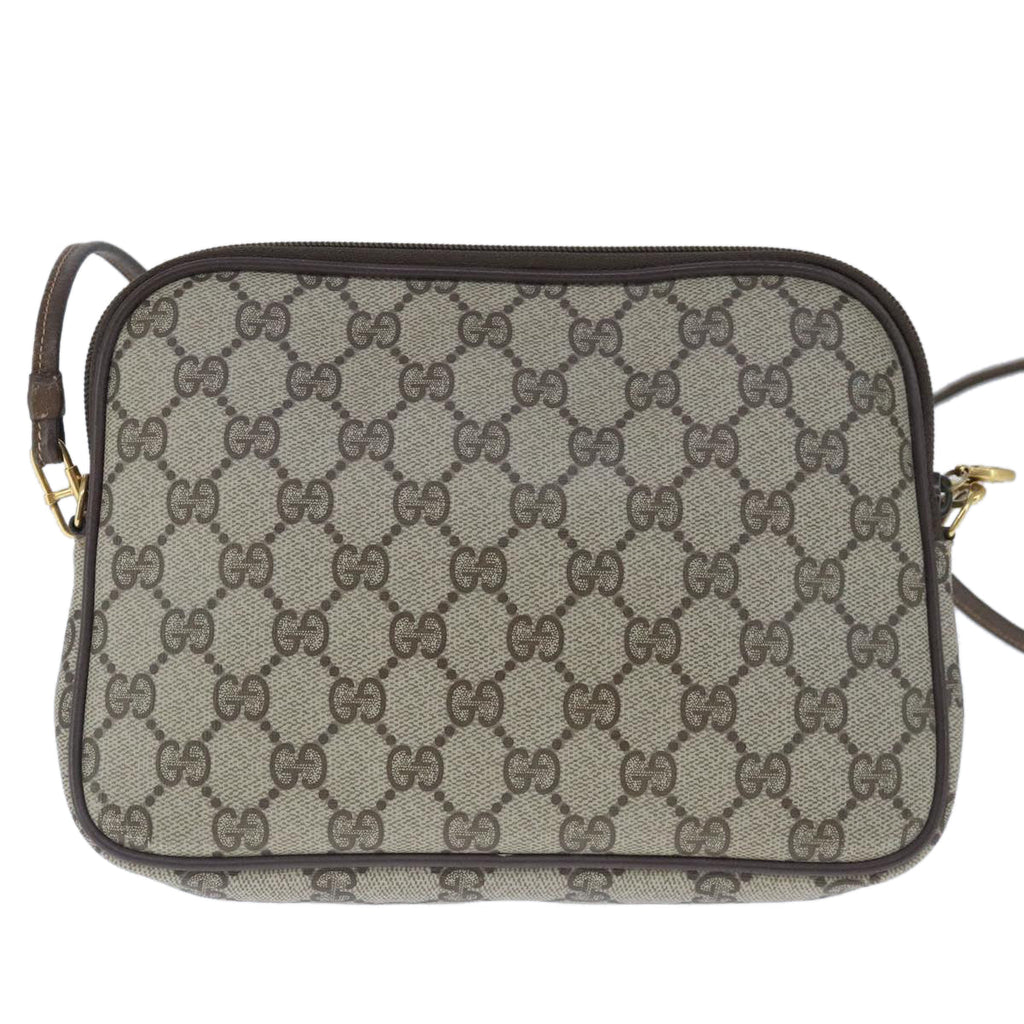 GUCCI GG Supreme Shoulder Bag PVC Leather Beige Gold 97 02 068 ep6599