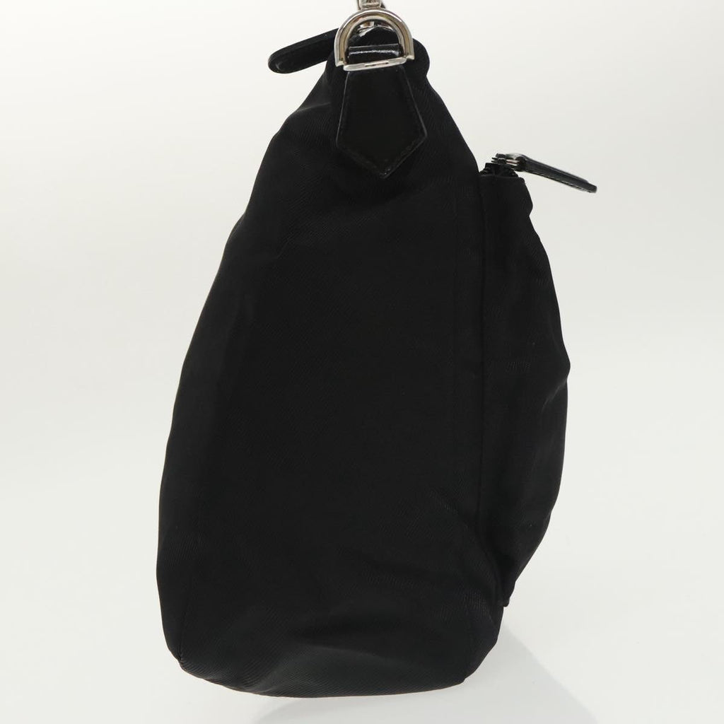 GUCCI Bamboo Hand Bag Nylon 2way Black Silver 000 2058 0509 5 ep6601