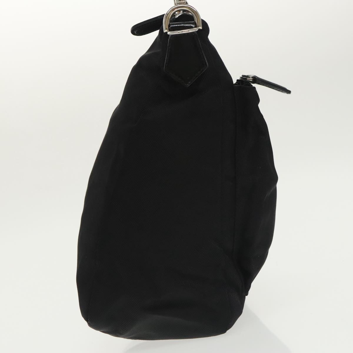GUCCI Bamboo Hand Bag Nylon 2way Black Silver 000 2058 0509 5 ep6601