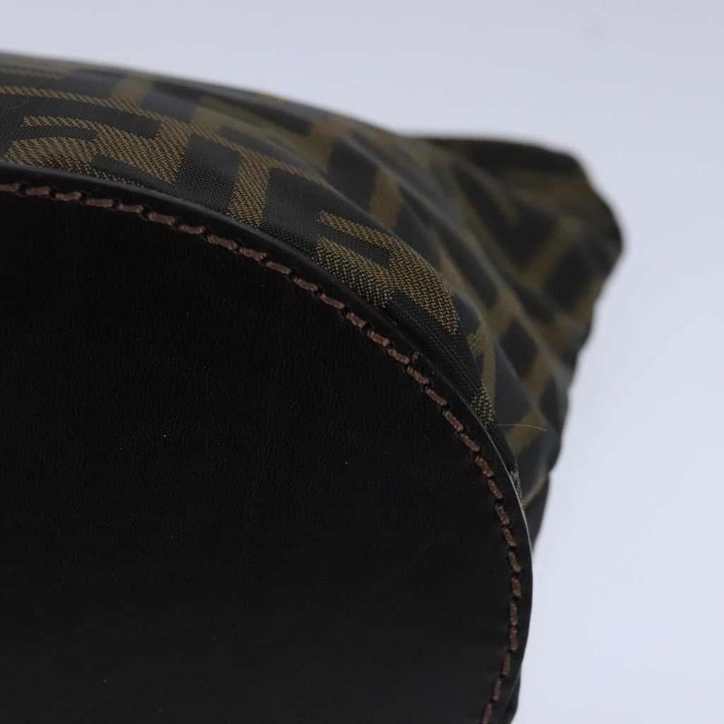 FENDI Zucca Canvas Pouch Brown Black ep6604