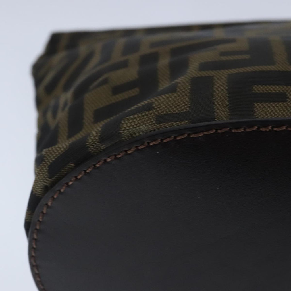 FENDI Zucca Canvas Pouch Brown Black ep6604
