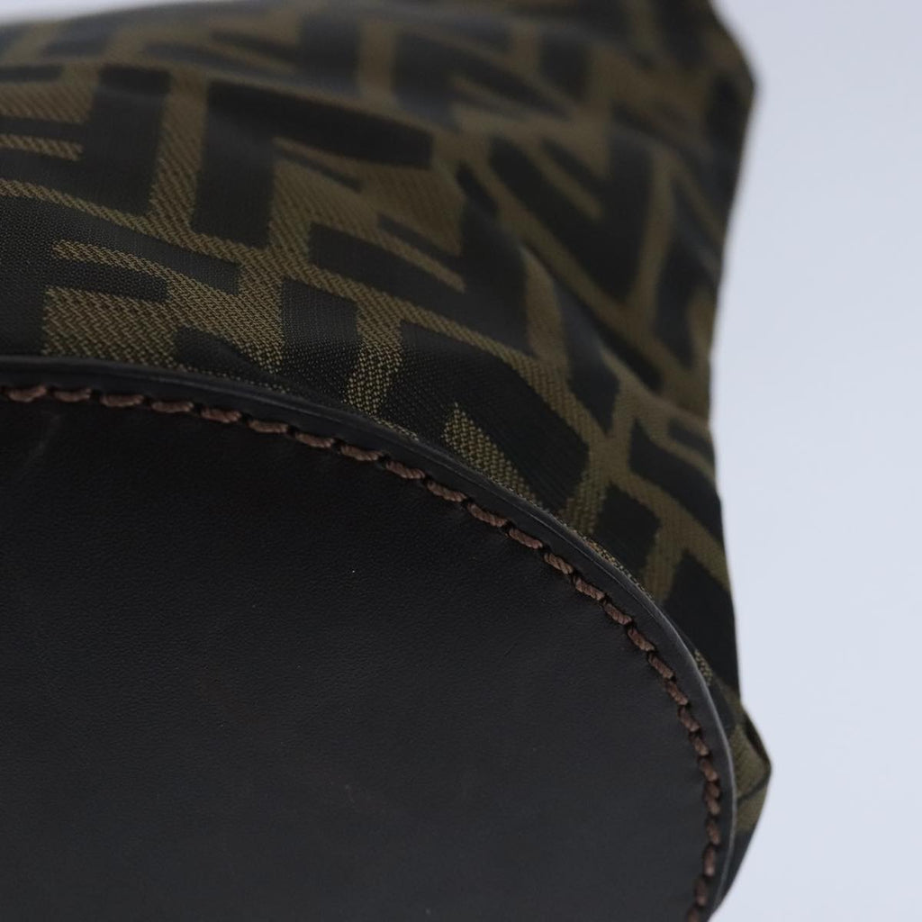 FENDI Zucca Canvas Pouch Brown Black ep6604