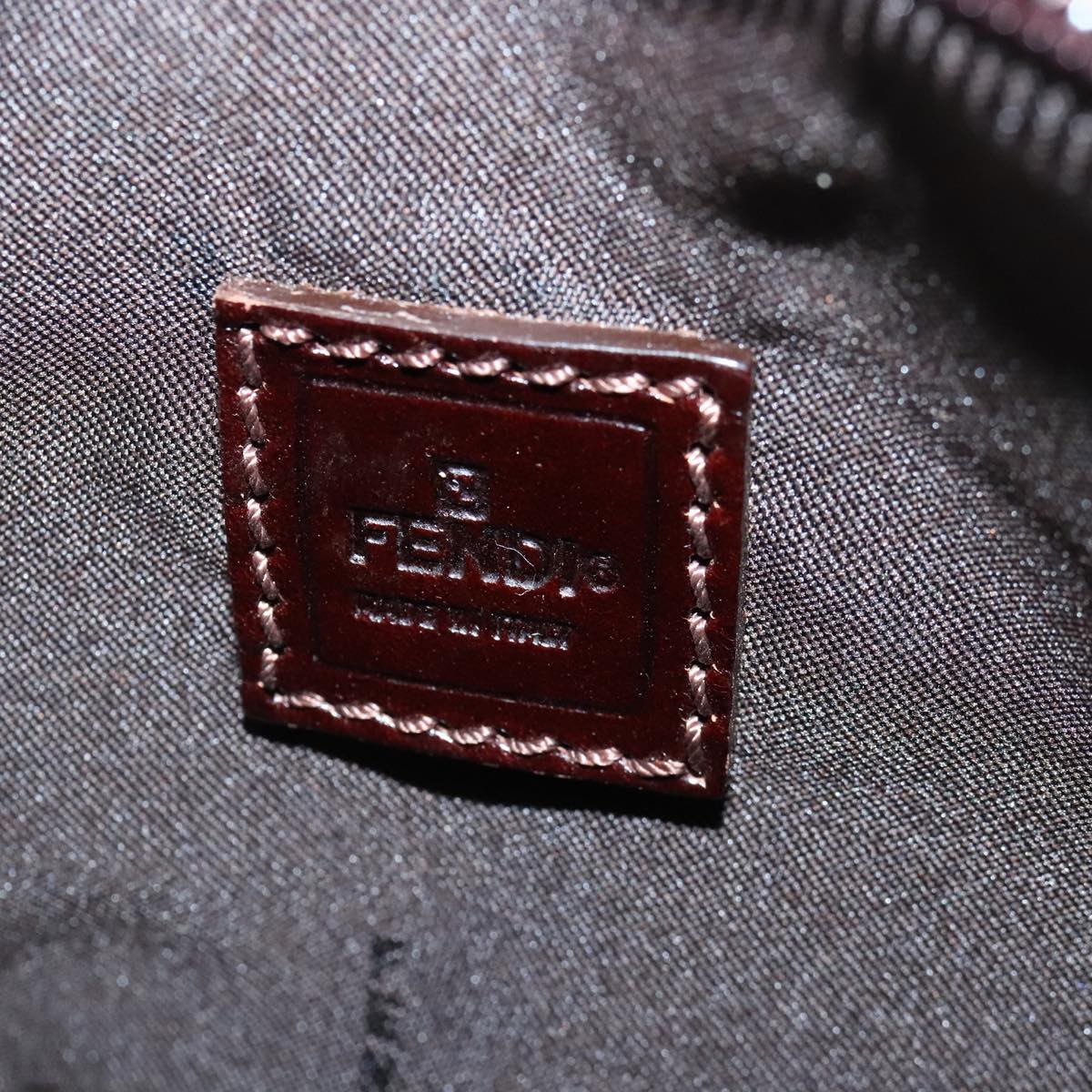 FENDI Zucca Canvas Pouch Brown Black ep6604
