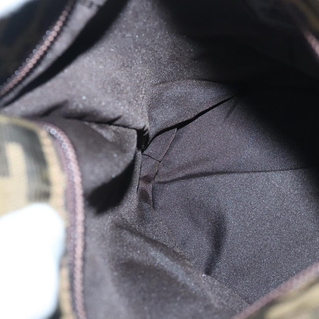 FENDI Zucca Canvas Pouch Brown Black ep6604