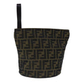 FENDI Zucca Canvas Pouch Brown Black ep6604