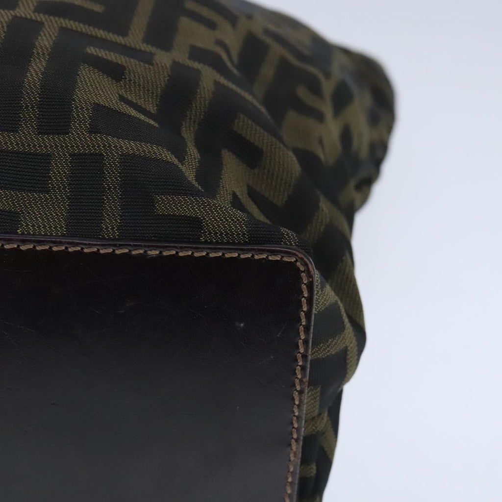 FENDI Zucca Canvas Hand Bag Brown Black ep6607