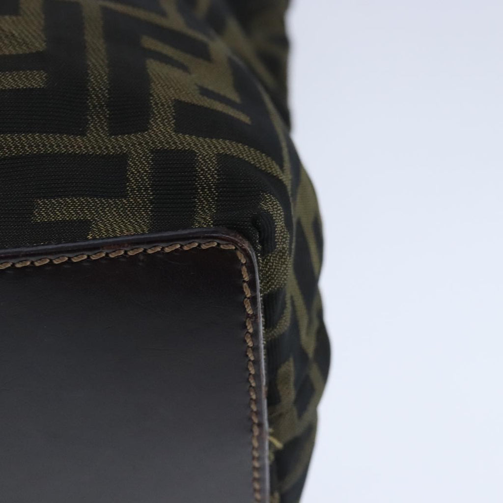 FENDI Zucca Canvas Hand Bag Brown Black ep6607