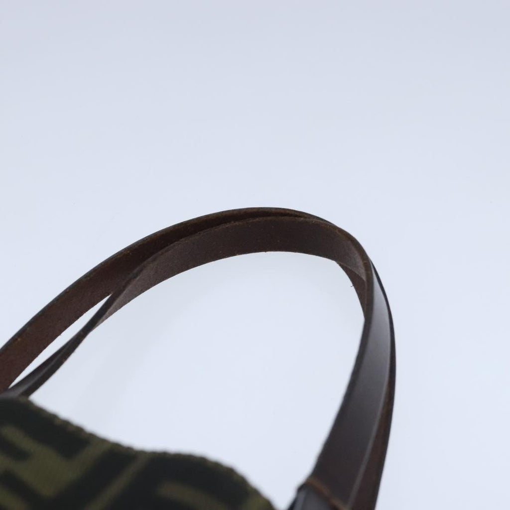 FENDI Zucca Canvas Hand Bag Brown Black ep6607