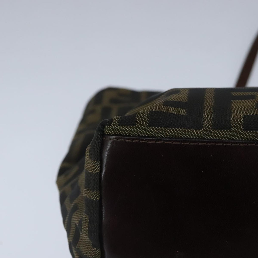 FENDI Zucca Canvas Tote Bag Brown Black ep6620