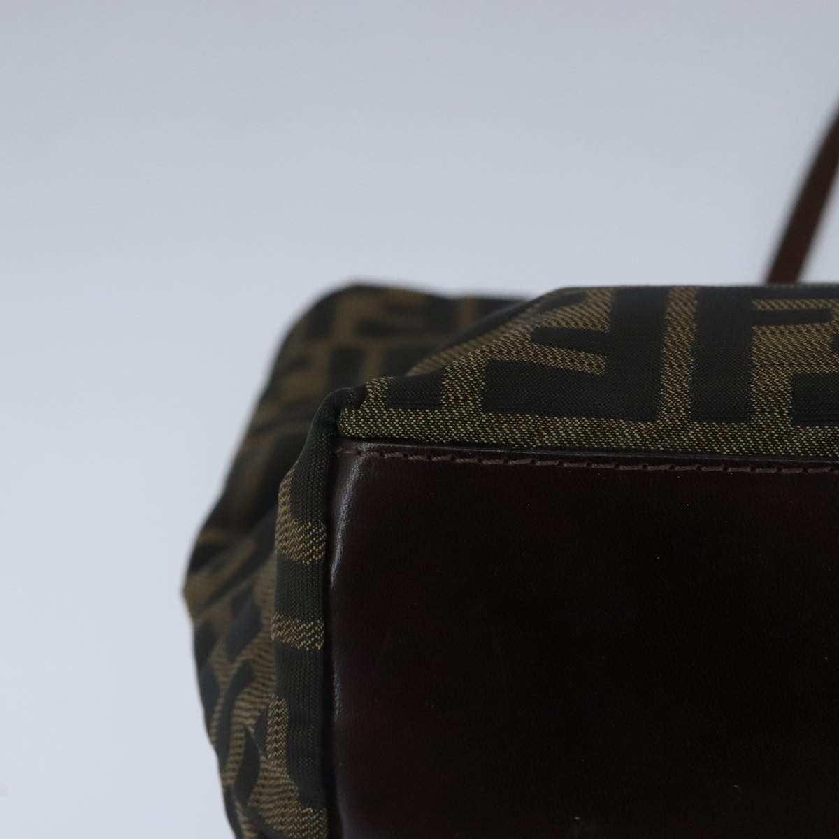 FENDI Zucca Canvas Tote Bag Brown Black ep6620