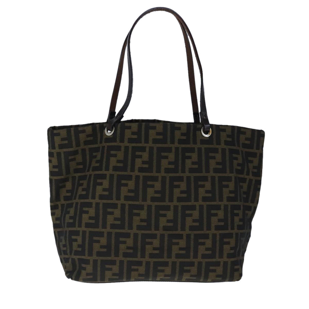 FENDI Zucca Canvas Tote Bag Brown Black ep6620