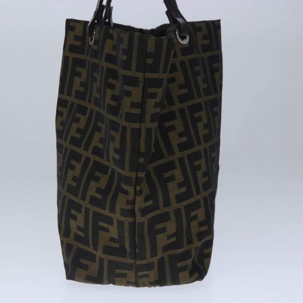 FENDI Zucca Canvas Tote Bag Brown Black ep6620