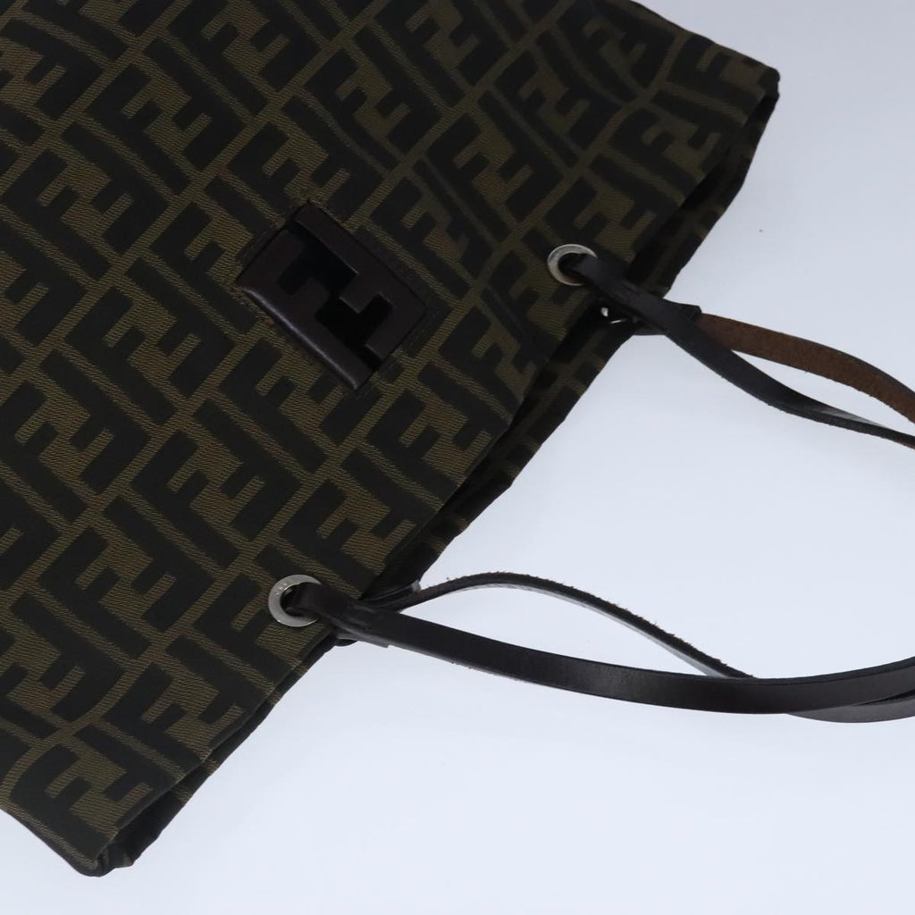 FENDI Zucca Canvas Tote Bag Brown Black ep6620