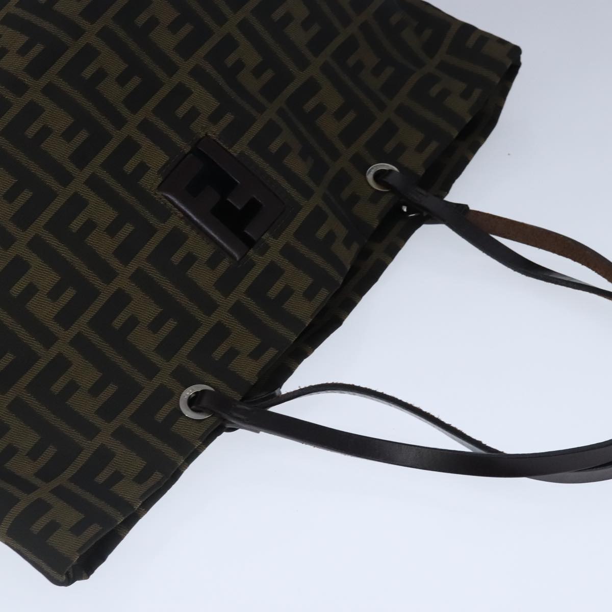 FENDI Zucca Canvas Tote Bag Brown Black ep6620