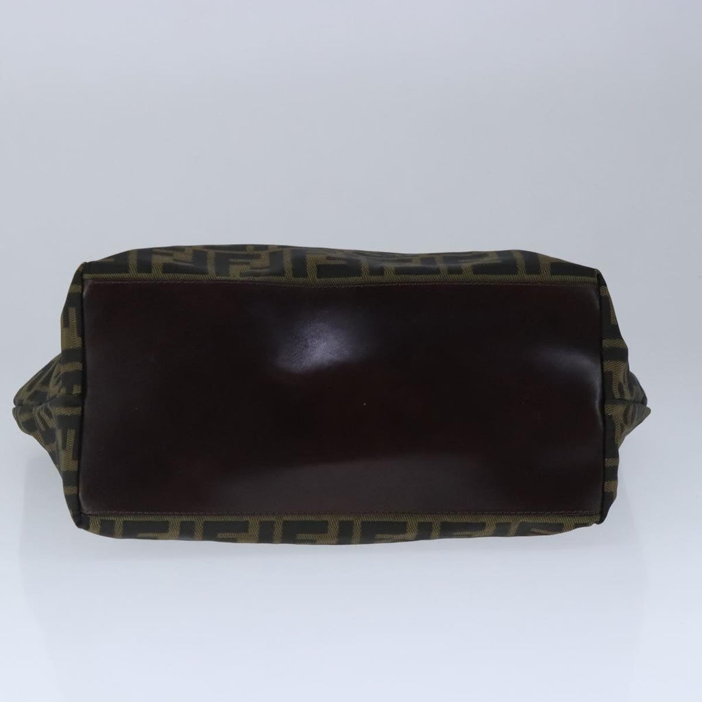 FENDI Zucca Canvas Tote Bag Brown Black ep6620