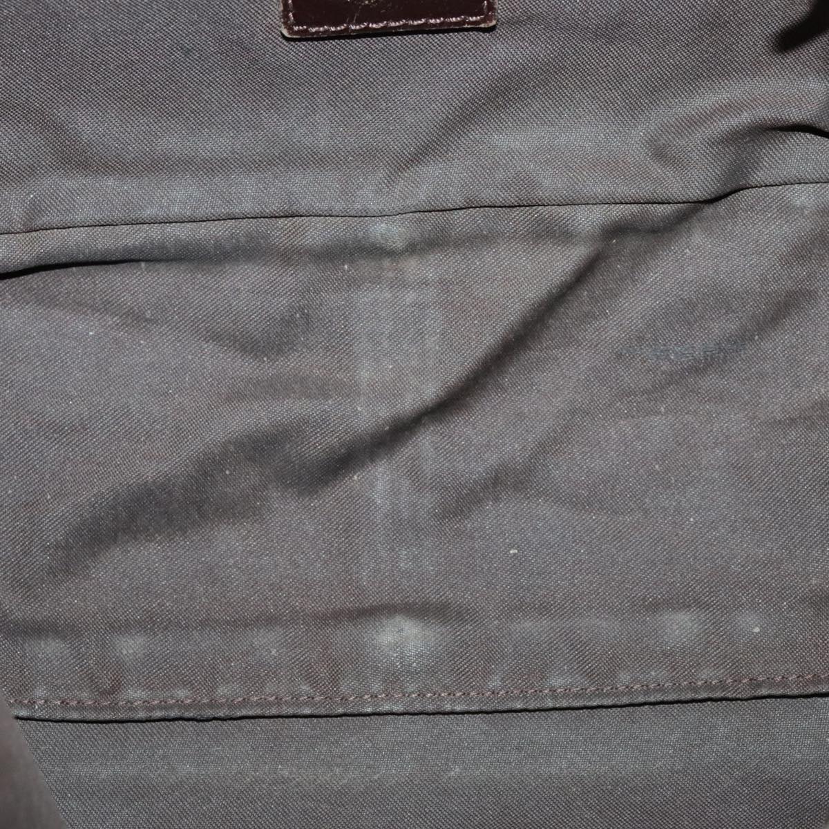 FENDI Zucca Canvas Mamma Baguette Shoulder Bag Brown Black Silver ep6627
