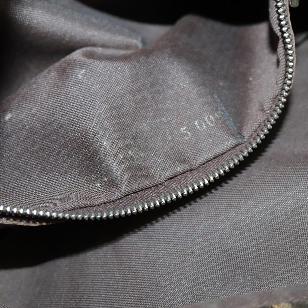 FENDI Zucca Canvas Mamma Baguette Shoulder Bag Brown Black Silver ep6627