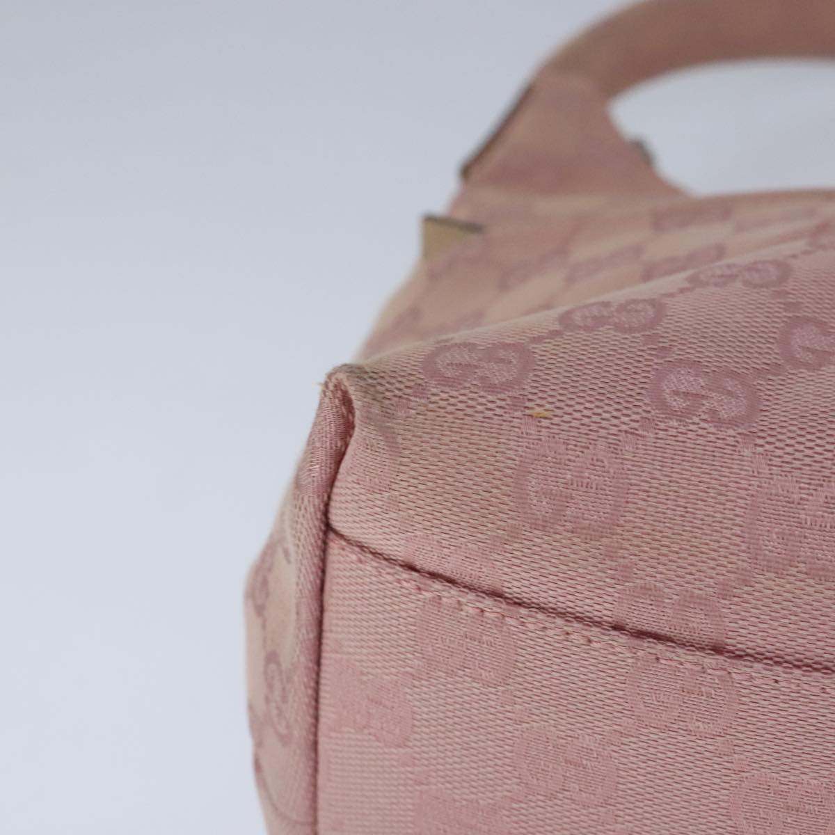 GUCCI GG Canvas Shoulder Bag Pink 001 3386 ep6633