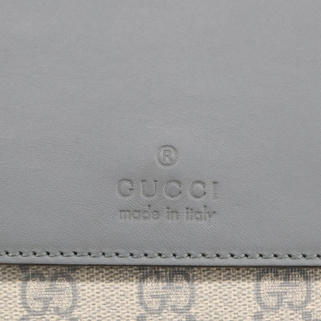 GUCCI GG Supreme Waist bag PVC White Silver 353435 ep6647