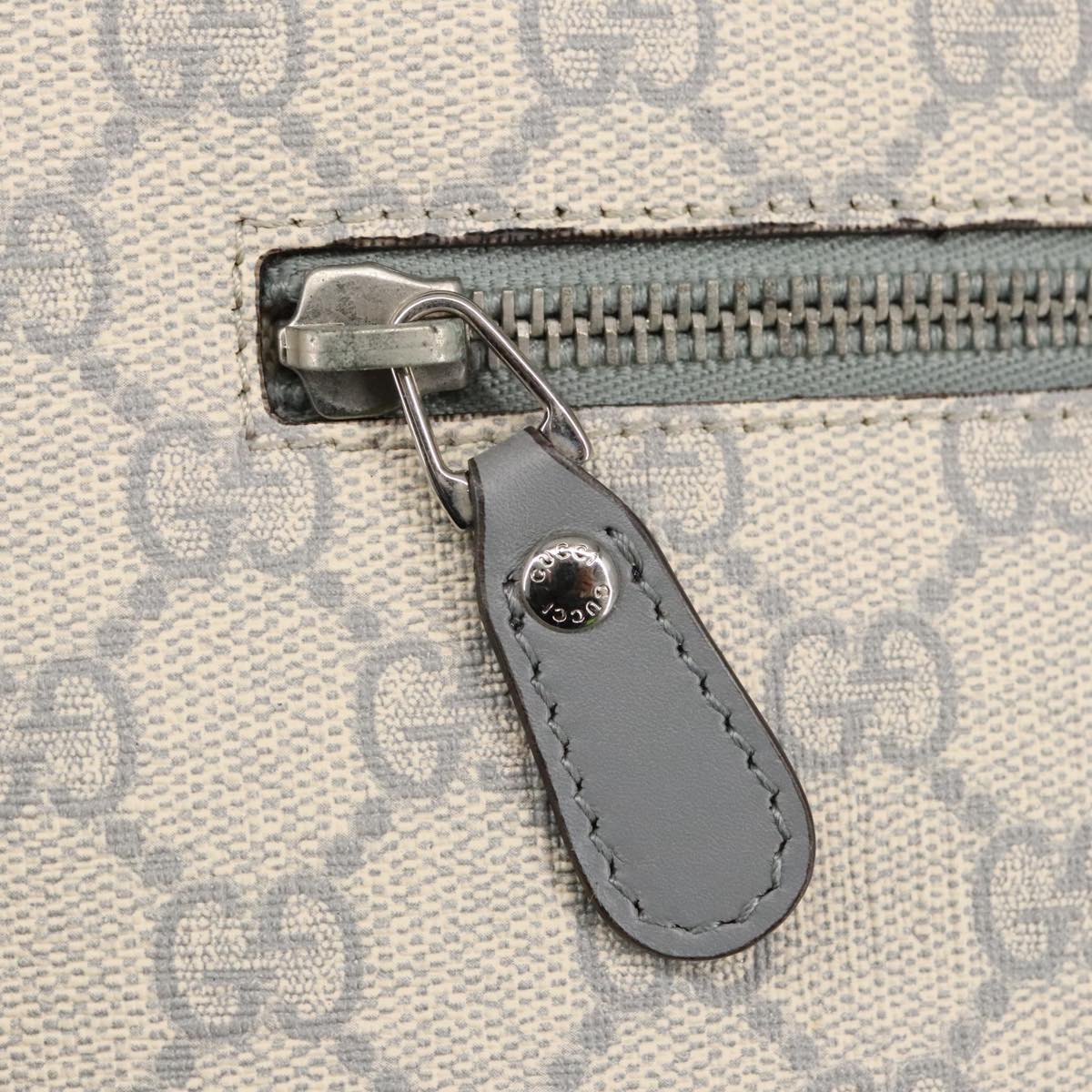 GUCCI GG Supreme Waist bag PVC White Silver 353435 ep6647