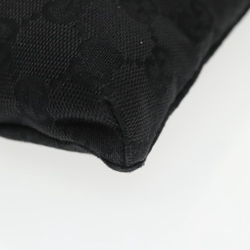 GUCCI GG Canvas Waist bag Black Silver 28566 ep6648