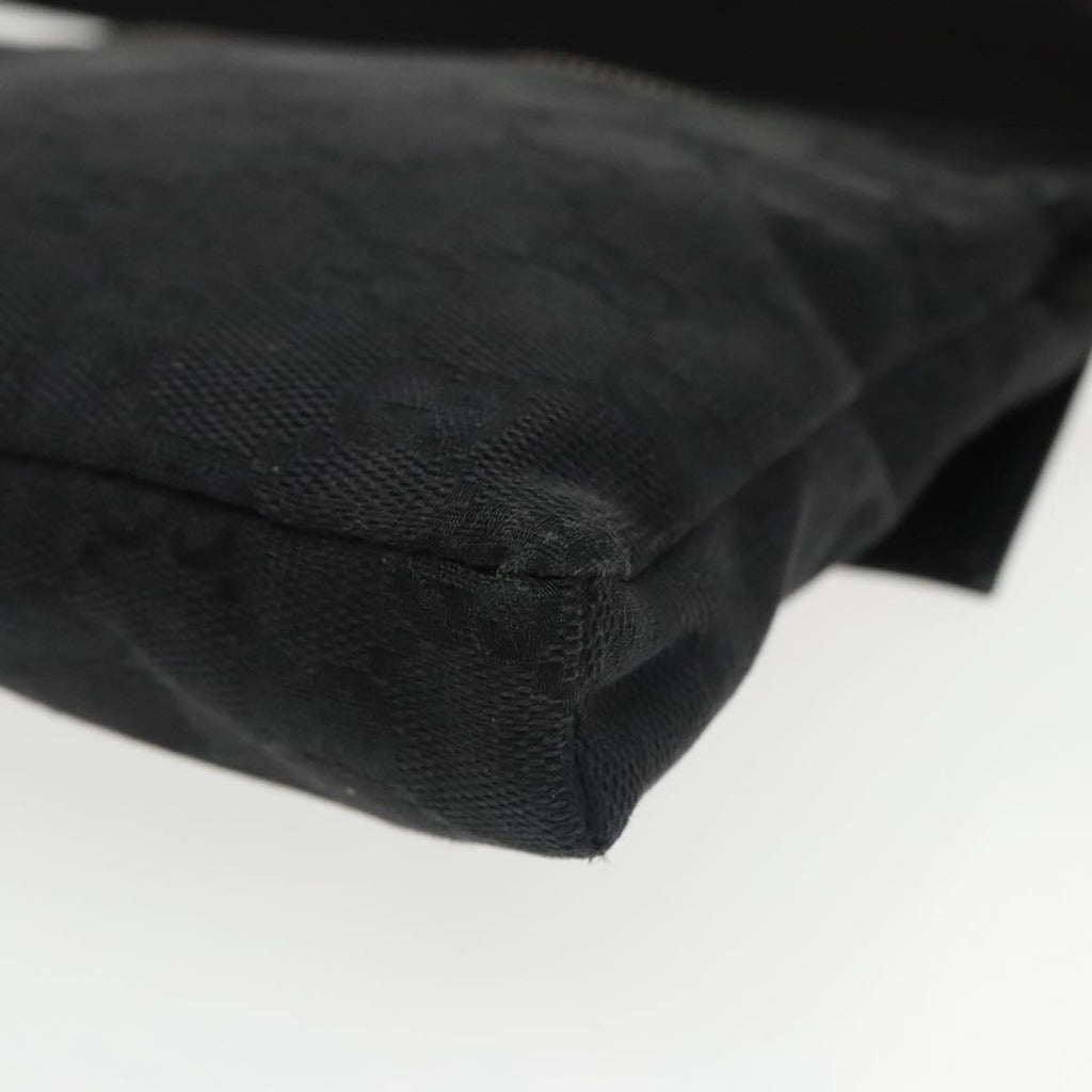 GUCCI GG Canvas Waist bag Black Silver 28566 ep6648