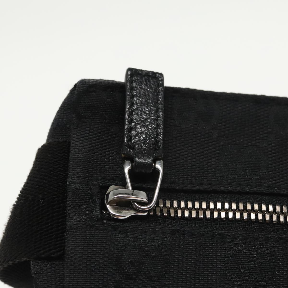GUCCI GG Canvas Waist bag Black Silver 28566 ep6648