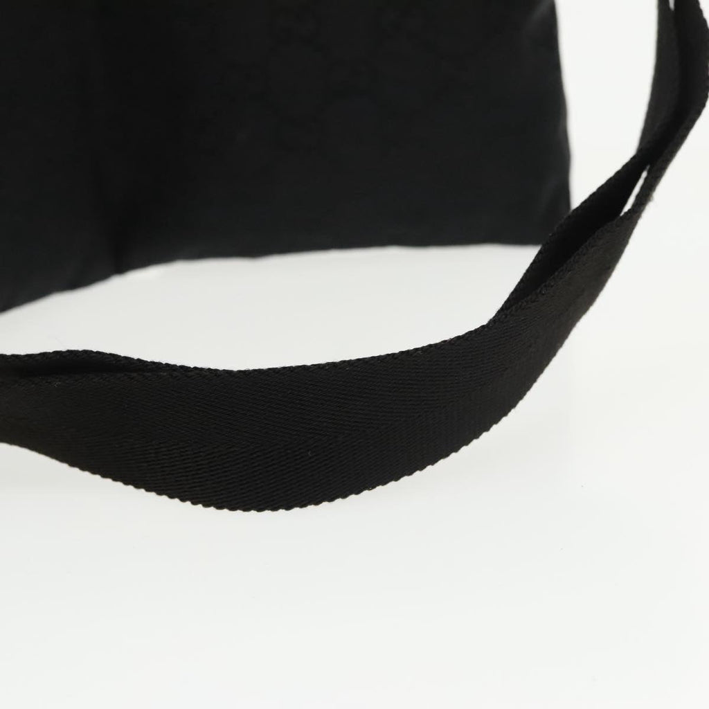 GUCCI GG Canvas Waist bag Black Silver 28566 ep6648