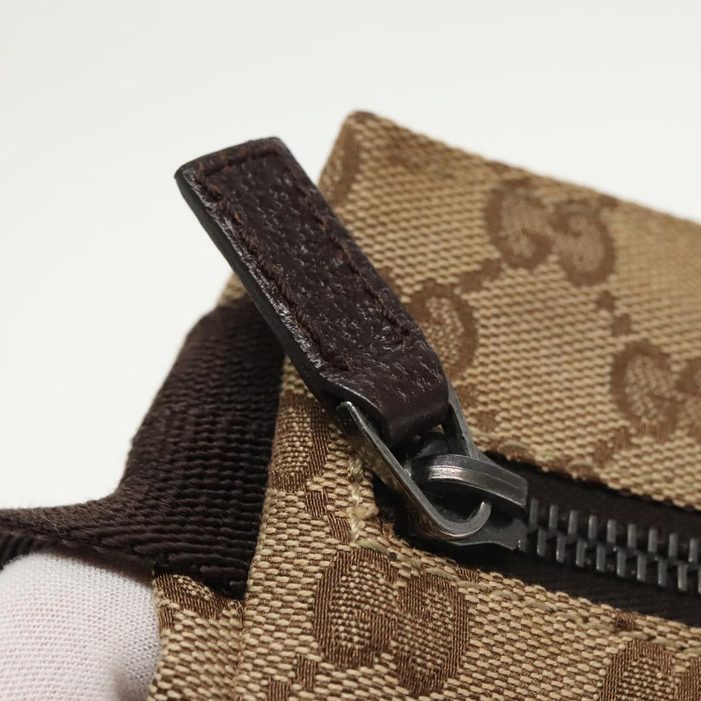 GUCCI GG Canvas Waist bag Beige Silver 28566 ep6652