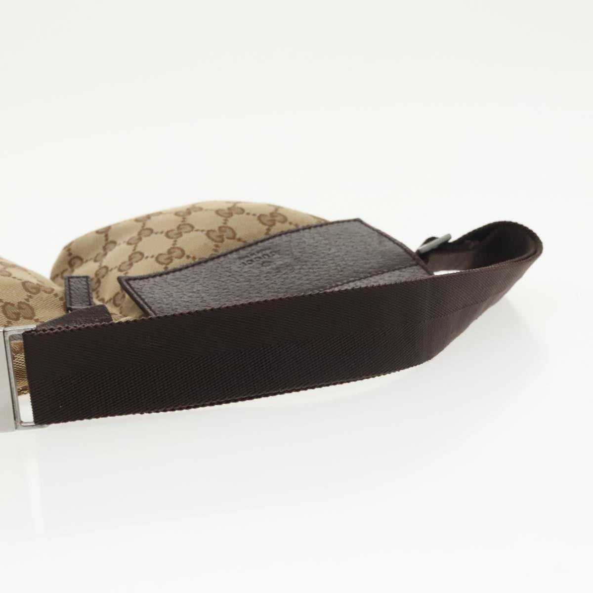 GUCCI GG Canvas Waist bag Beige Silver 28566 ep6652