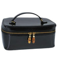 GUCCI Bamboo Vanity Hand Bag Patent leather Black 032 1956 0150 ep6663