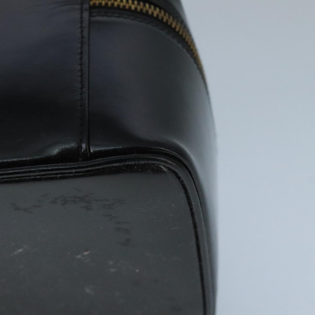 GUCCI Bamboo Vanity Hand Bag Patent leather Black 032 1956 0150 ep6663