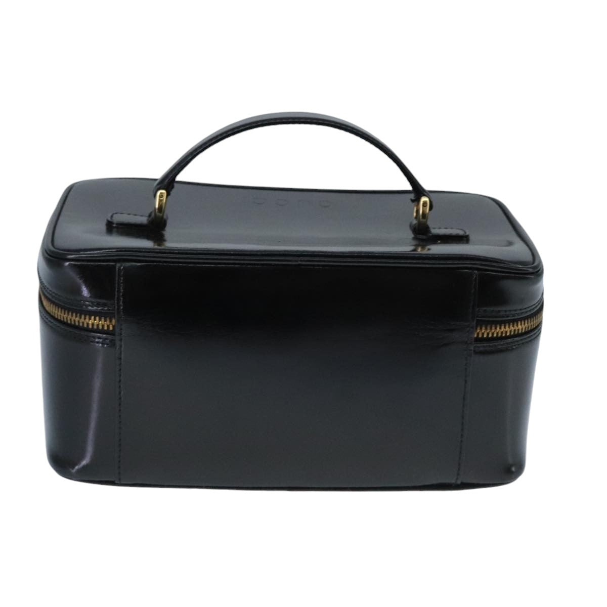 GUCCI Bamboo Vanity Hand Bag Patent leather Black 032 1956 0150 ep6663