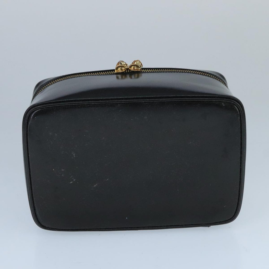 GUCCI Bamboo Vanity Hand Bag Patent leather Black 032 1956 0150 ep6663