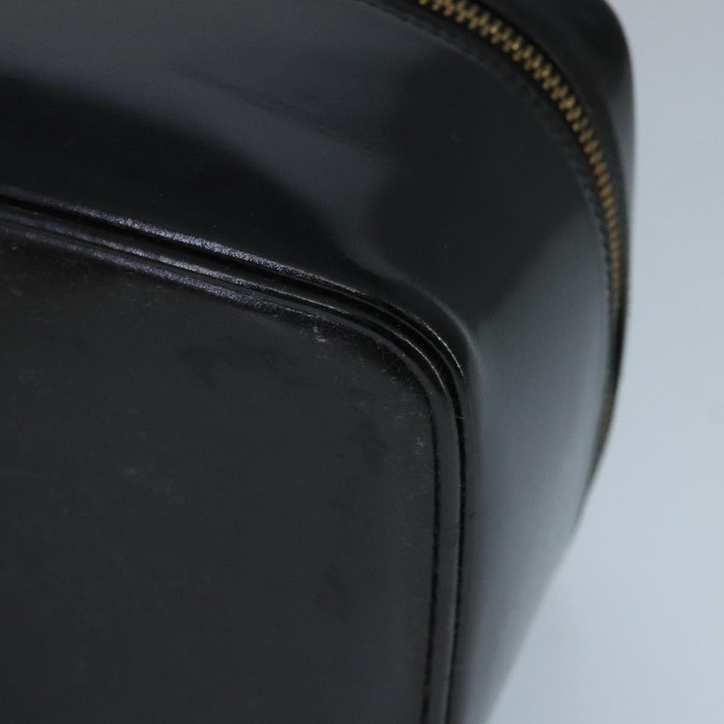 GUCCI Bamboo Vanity Hand Bag Patent leather Black 032 1956 0150 ep6663