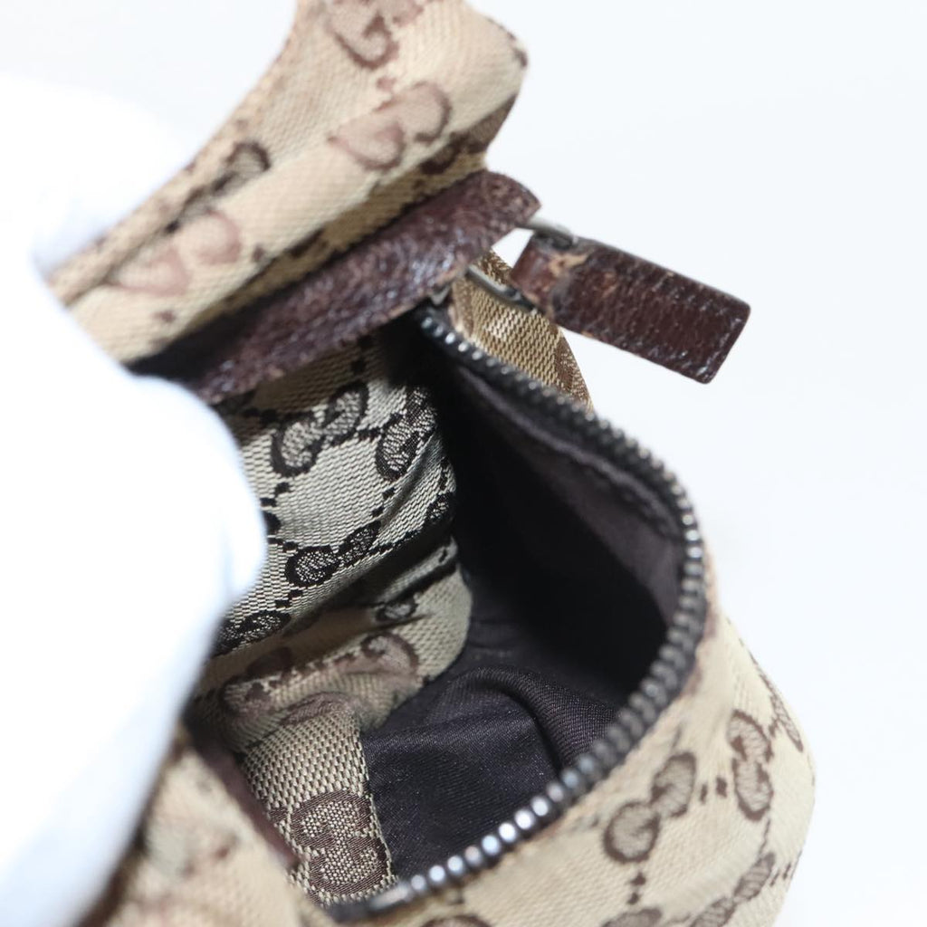 GUCCI GG Canvas Waist bag Beige Silver 28566 ep6664