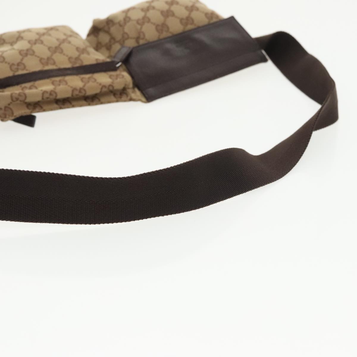 GUCCI GG Canvas Waist bag Beige Silver 28566 ep6664