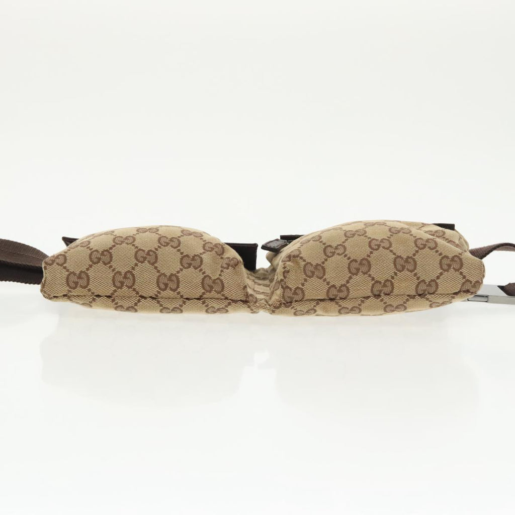 GUCCI GG Canvas Waist bag Beige Silver 28566 ep6664