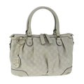 GUCCI Guccissima GG Sukey Hand Bag Leather White ep6679
