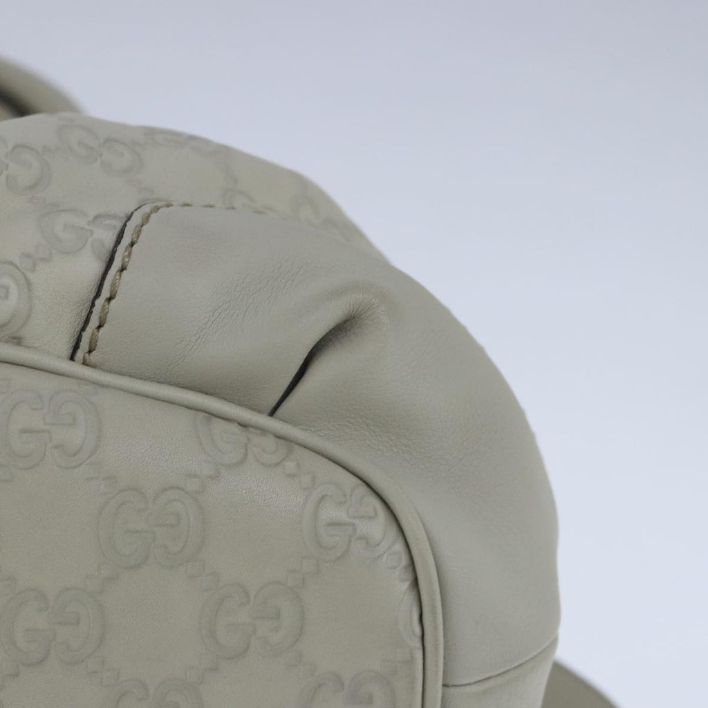 GUCCI Guccissima GG Sukey Hand Bag Leather White ep6679