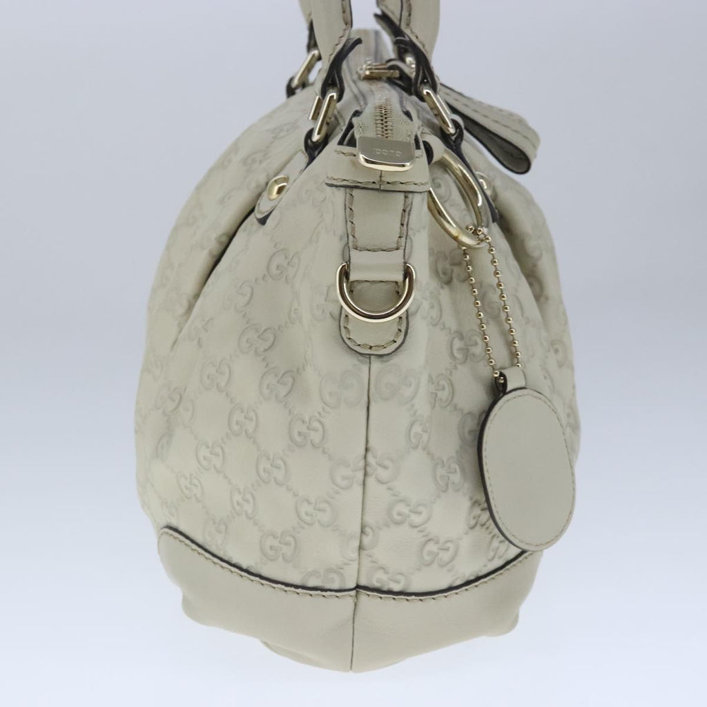 GUCCI Guccissima GG Sukey Hand Bag Leather White ep6679