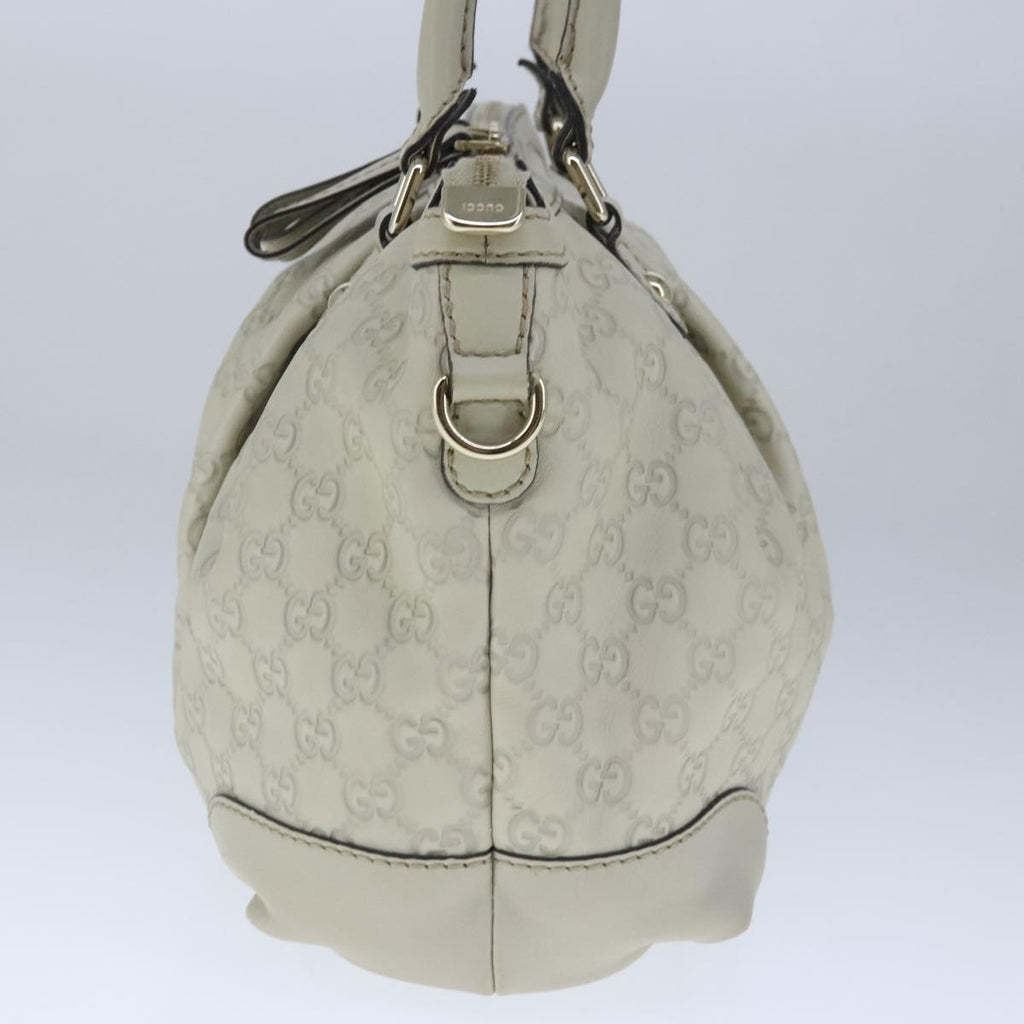 GUCCI Guccissima GG Sukey Hand Bag Leather White ep6679
