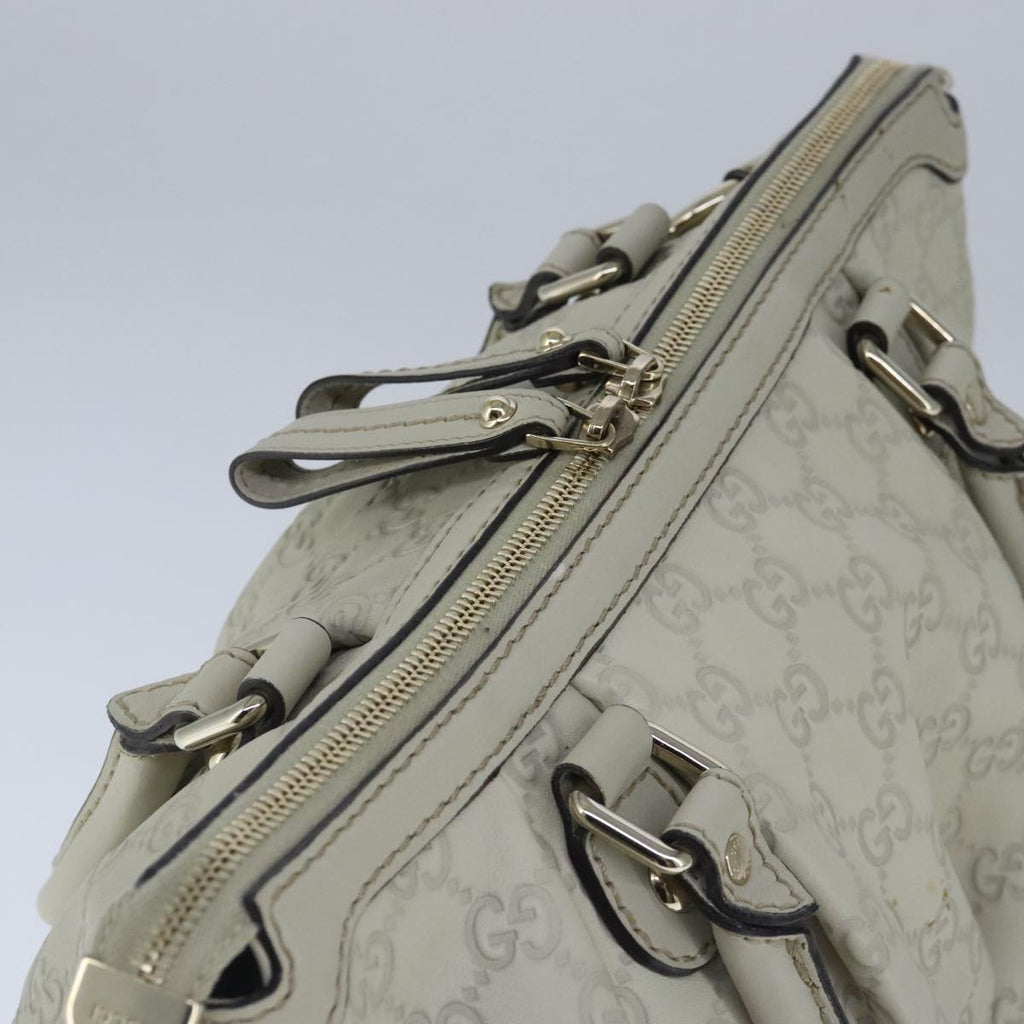 GUCCI Guccissima GG Sukey Hand Bag Leather White ep6679