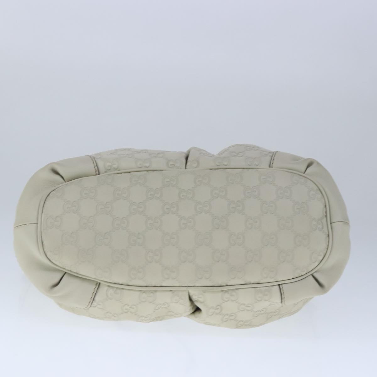 GUCCI Guccissima GG Sukey Hand Bag Leather White ep6679