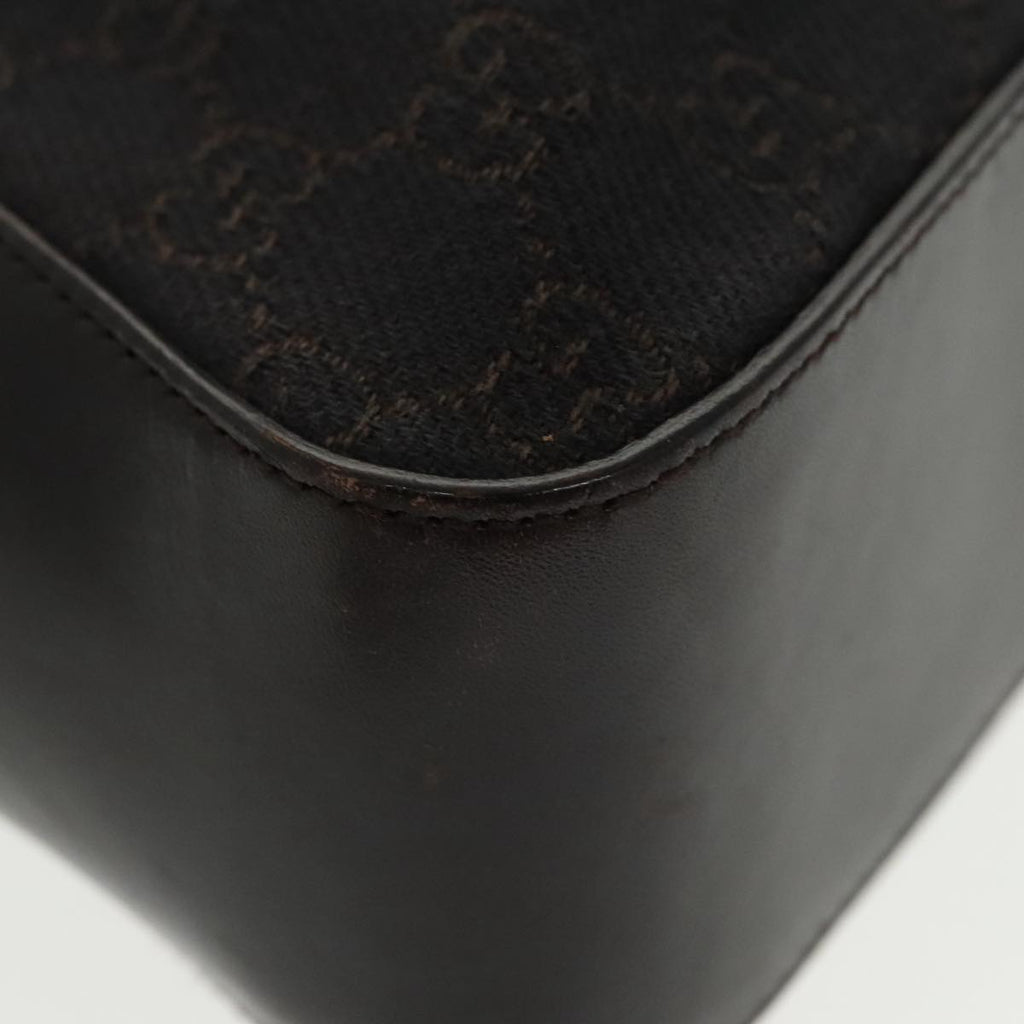 GUCCI GG Canvas Tote Bag Silver Brown 73983 ep6697
