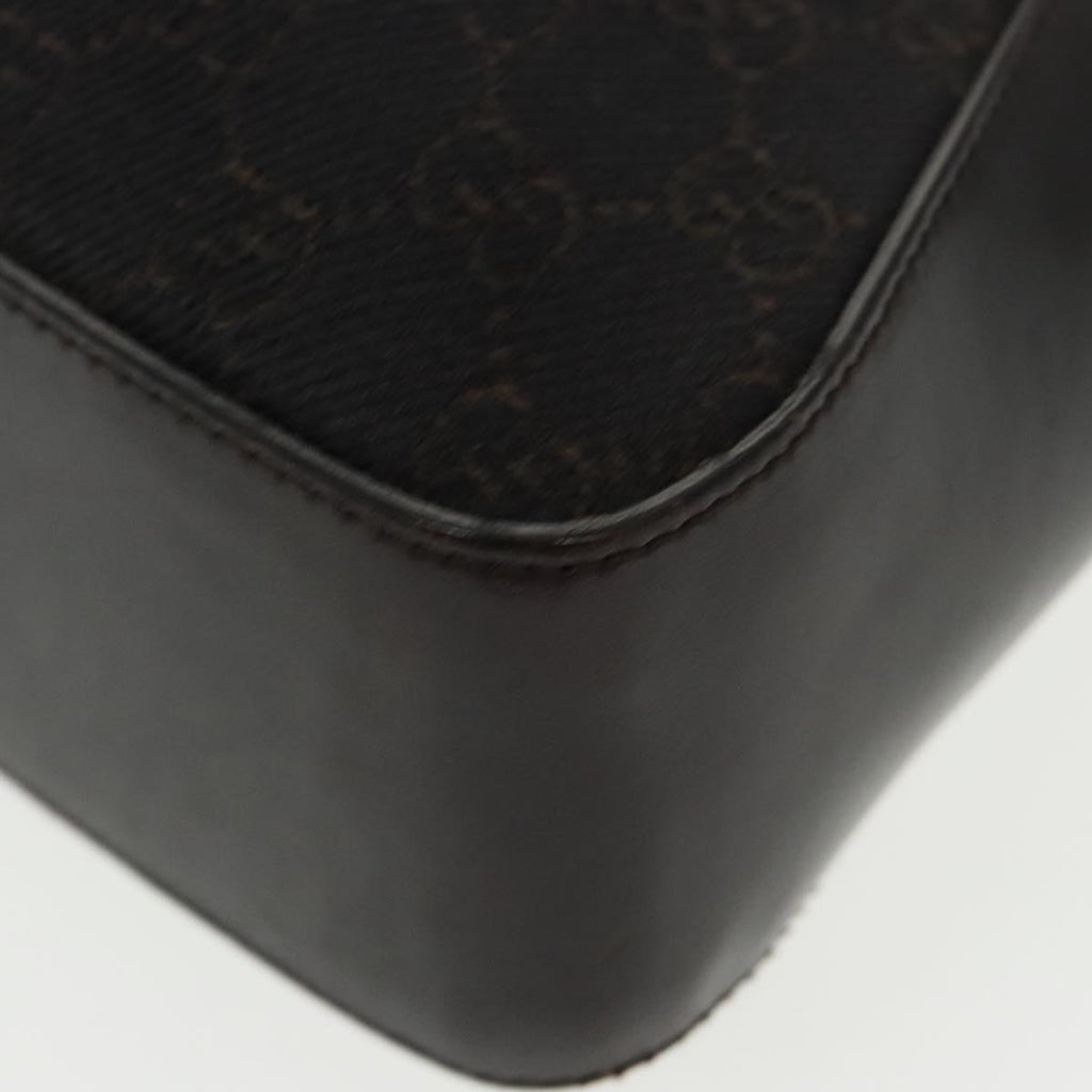 GUCCI GG Canvas Tote Bag Silver Brown 73983 ep6697